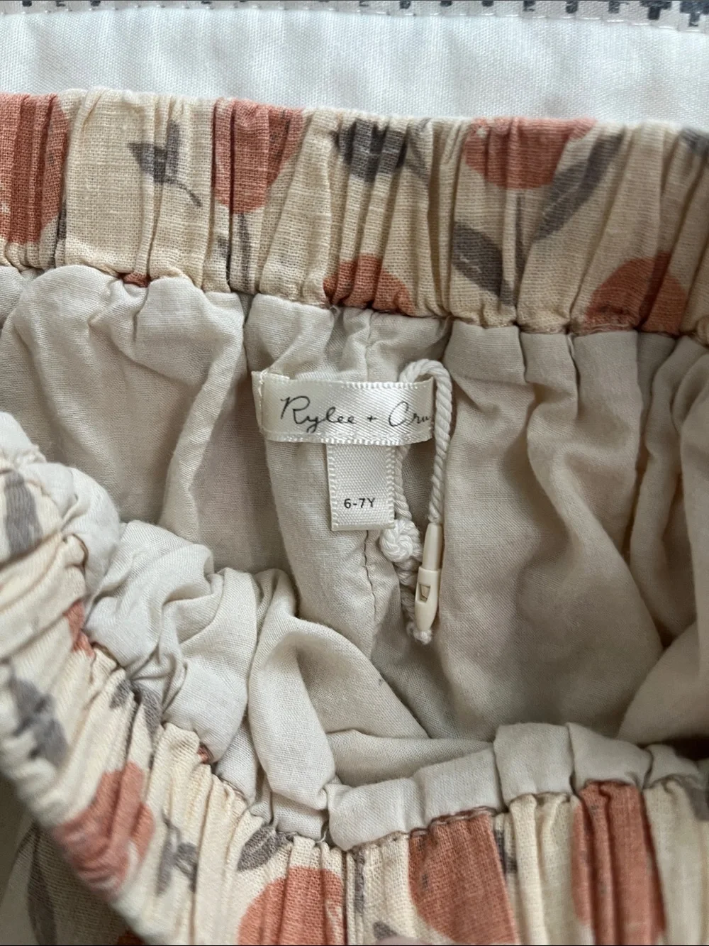 Rylee + Cru Cream Sundress with Orange Fruit Print - Picture 2 of 4